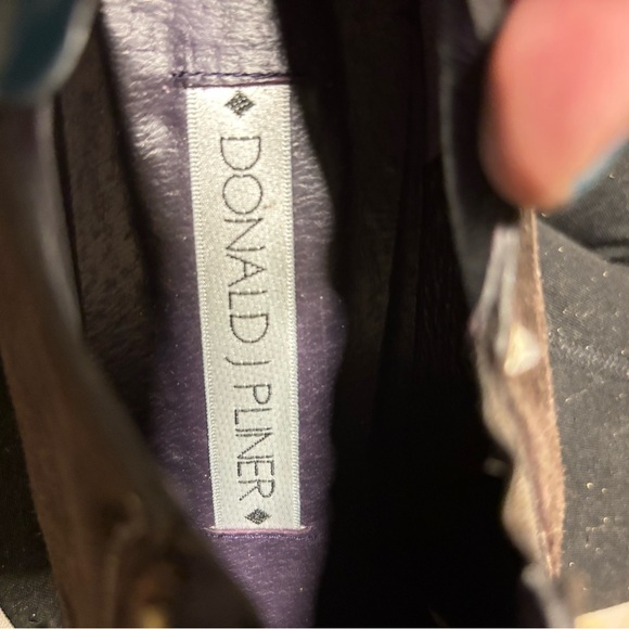 DONALD J PLINER Audra Brown Suede White Stitching Side Zip Loafers Women’s 8 - Picture 9 of 10